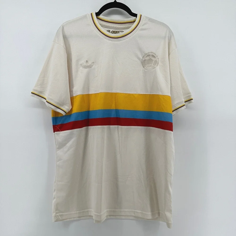 Adidas Originals Colombia 100th Anniversary Jersey Cream Mens 2XL Slim Fit FCF